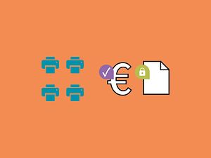 Softwarelösung: Sicherheit und Kostenübersicht über die Drucksysteme in einer Grafik dargestellt